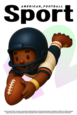 PSD 편집이미지 캐릭터 디자인 어린이 스포츠 백그라운드 공 모션 협력 운동 귀여움 미식축구 던지기 애니메이션 패스 이미지편집 편집3D 컨셉 건강 사람 3D 구기 파일형식