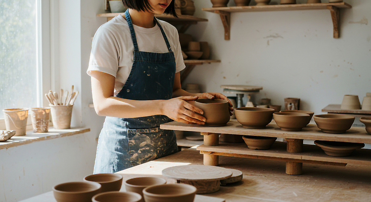 JPG 편집이미지 그릇 손 예술 조명 실내 작업 도자기 작업실 도자기공예 공예 만들기 예술가 점토 창작 의료성형뷰티 편집실사 AI인물포토 AI콘텐츠 식기 모션 취미 내부 신체부위 CG 파일형식 AI포토