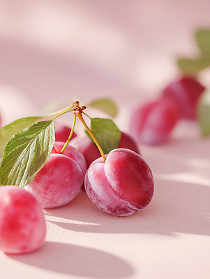 JPG 식물 편집이미지 분홍색 컬러 백그라운드 잎 과일 자연 풍경 여름 신선 맛 건강식품 자두 뷰티풀 편집실사 AI포토 AI콘텐츠 계절 음식 컨셉 건강 CG 생태계 파일형식