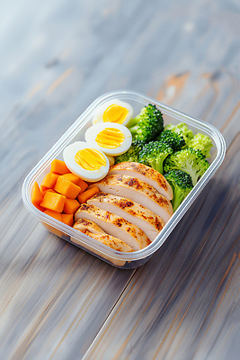 JPG 편집이미지 건강 계란 식사 당근 브로콜리 균형 도시락 점심 식단 닭가슴살 식사준비 편집실사 AI포토 AI콘텐츠 음식 채소 뿌리채소 알 닭고기 CG 준비 파일형식