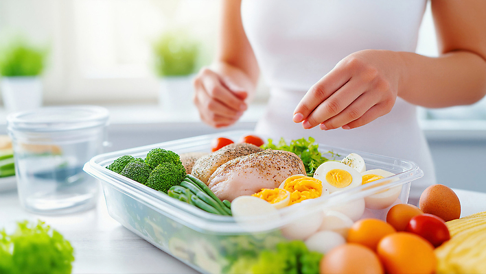 JPG 편집이미지 여자 다이어트 채소 요리 건강관리 계란 샐러드 손질 식단 건강식 단백질 닭가슴살 식사준비 의료성형뷰티 편집실사 AI인물포토 AI콘텐츠 음식 건강 관리 사람 알 닭고기 CG 준비 영양소 파일형식 AI포토