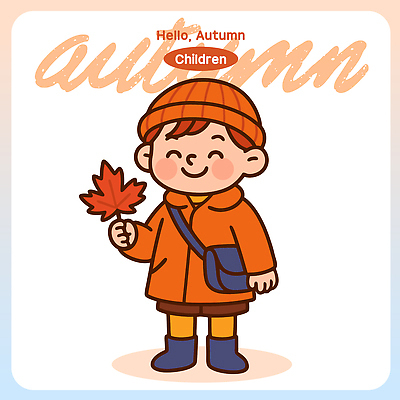 계절 행복 어린이 컬러 단풍 일러스트 자연 놀이 날씨 나뭇잎 표정 웃음 소풍 유행 주황색 산책 기쁨 가을 아동복 동심 국내일러스트 AI파일 옷 감정 잎 휴식 사람 야외활동 생태계 파일형식 벡터