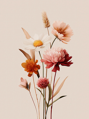 JPG 식물 디자인 꽃잎 꽃 예술 줄기 꽃다발 백그라운드 일러스트 자연 장식 여름 신선 꽃집 오브젝트 원예 화사함 뷰티풀 색감 국내일러스트 AI일러스트 AI콘텐츠 계절 컨셉 취미 상점 생태계 파일형식