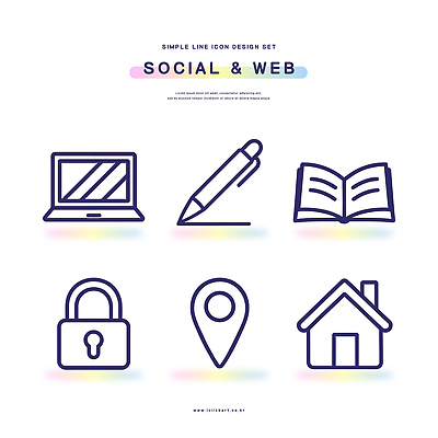 아이콘 디자인 주택 자물쇠 그래픽 책 노트북 펜 디지털 웹 심플 위치 소셜 2D아이콘 AI파일 인터넷 건물 전자제품 필기구 파일형식 벡터
