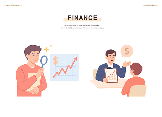 일러스트 회사 비즈니스 성공 그래프 금융 태블릿 자료 성장 전문직 목표 고객 분석 서비스 상담 투자 전략 소통 재정 조언 국내일러스트 AI파일 직업 컨셉 경제 전자제품 스마트기기 파일형식 벡터