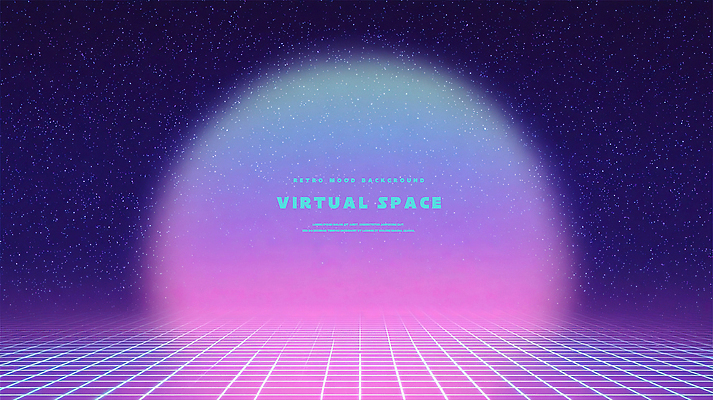 PSD 디자인 분홍색 컬러 백그라운드 패턴 일러스트 그래픽 파란색 우주 디지털 신비 모던 격자 가상공간 스타일 세련 효과 국내일러스트 컨셉 무늬 파일형식