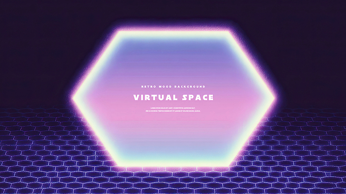 PSD 디자인 예술 컬러 백그라운드 일러스트 조명 기술 디지털 공간 체험 감각 분위기 신비 육각형 혁명 상상력 가상 국내일러스트 도형 컨셉 파일형식