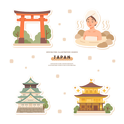 전통 문화 예술 여행 일러스트 자연 휴식 관광지 일본 온천 사찰 성 역사 전통의상 토리이 킨카쿠지 경관 국내일러스트 AI파일 건축물 아시아 컨셉 종교건축 풍경 스파 생태계 신사_건축물 교토 파일형식 벡터