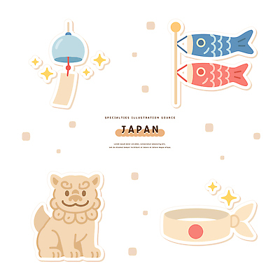 전통 디자인 문화 예술 일러스트 풍경 그래픽 귀여움 일본 축제 깃발 빈티지 그림 소원 상징물 사자상 색채 국내일러스트 AI파일 아시아 상징 컨셉 파일형식 벡터