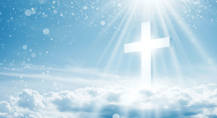 JPG 구름 편집이미지 종교 상징 십자가 자연 하늘 풍경 빛 희망 신성 뷰티풀 편집실사 AI컴퓨터그래픽 AI콘텐츠 자연요소 감정 CG 생태계 파일형식