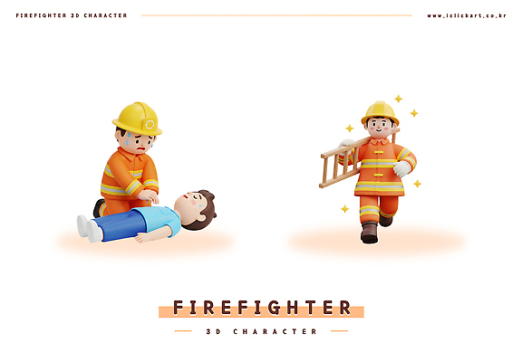 PSD 편집이미지 캐릭터 생각 사다리 협력 안전 3D 긴급 구출 만화 소방관 화재 애니메이션 구급 구조대 응급치료 편집3D 치료 도구 도움 구조원 소방 사건 디지털합성 파일형식