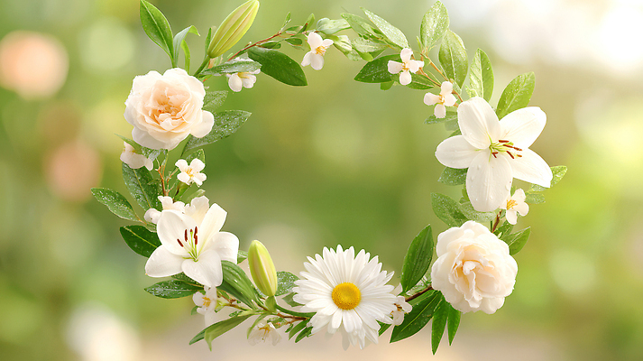 JPG 식물 편집이미지 꽃 화초 자연 장식 초록색 정원 화환 전시 흰색 분위기 편안함 조화 뷰티풀 편집실사 AI포토 AI콘텐츠 컬러 컨셉 감각 CG 생태계 파일형식