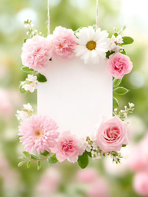 JPG 식물 편집이미지 꽃 분홍색 백그라운드 장신구 자연 프레임 장식 초록색 봄 화사함 뷰티풀 생화 편집실사 AI포토 AI콘텐츠 계절 컬러 컨셉 CG 생태계 파일형식