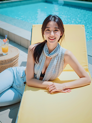 JPG 편집이미지 여자 패션 여유 음료 휴식 수영장 미소 여름 바캉스 햇빛 시세 선탠 편안함 의료성형뷰티 편집실사 AI인물포토 AI콘텐츠 계절 감정 컨셉 휴가 표정 사람 금융 태양 감각 CG 파일형식 AI포토