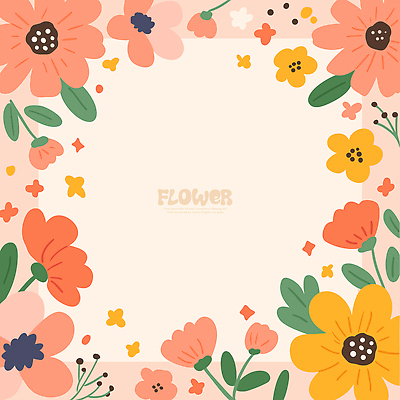 식물 디자인 꽃잎 꽃 분홍색 컬러 백그라운드 일러스트 자연 장식 여름 노란색 꽃집 화사함 파스텔 뷰티풀 생동감 싱그러움 국내일러스트 AI파일 계절 컨셉 학용품 상점 생태계 파일형식 벡터