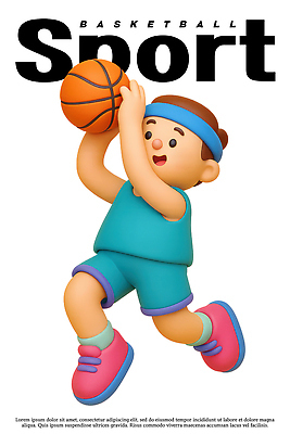 PSD 편집이미지 캐릭터 어린이 스포츠 유니폼 놀이 농구 소년 파란색 운동 3D 운동기구 점프 활발 기쁨 즐거움 애니메이션 공던지기 창의력 편집3D 옷 남자 감정 컬러 컨셉 모션 건강 사람 구기 헬스 디지털합성 파일형식