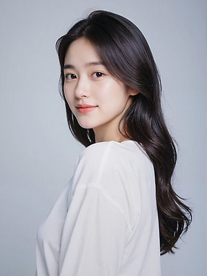 JPG 편집이미지 긴머리 헤어스타일 여자 패션 감정 포즈 청춘 뷰티 머리카락 카메라 매력적 의료성형뷰티 편집실사 AI인물포토 AI콘텐츠 컨셉 사람 전자제품 머리 CG 파일형식 AI포토