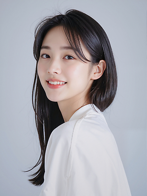 JPG 편집이미지 헤어스타일 여자 포즈 백그라운드 표정 미소 카메라 매력적 부드러움 뷰티풀 의료성형뷰티 편집실사 AI인물포토 AI콘텐츠 컨셉 사람 전자제품 감각 CG 파일형식 AI포토