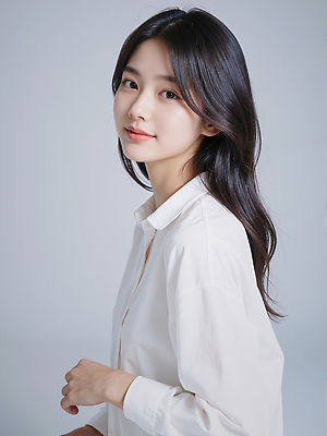 JPG 모델 편집이미지 여자 패션 포즈 생머리 미소 카메라 촬영 뷰티풀 의료성형뷰티 스타일 편집실사 AI인물포토 AI콘텐츠 헤어스타일 표정 사람 전자제품 CG 파일형식 AI포토