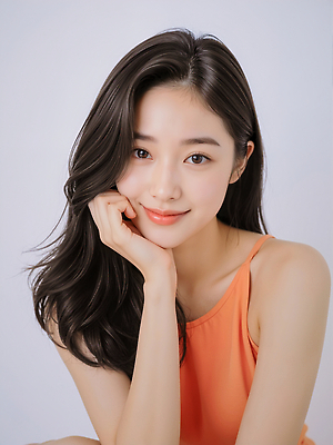 JPG 편집이미지 긴머리 헤어스타일 여자 감정 포즈 미소 카메라 촬영 매력적 피부 뷰티풀 의료성형뷰티 편집실사 AI인물포토 AI콘텐츠 컨셉 표정 사람 신체부위 전자제품 CG 파일형식 AI포토