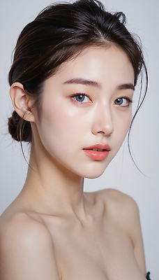 JPG 편집이미지 헤어스타일 여자 감정 얼굴 조명 근접촬영 표현 우아함 피부 뷰티풀 의료성형뷰티 스타일 편집실사 AI인물포토 AI콘텐츠 뷰포인트 컨셉 사람 신체부위 CG 파일형식 AI포토