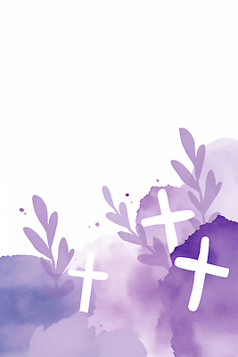 JPG 식물 디자인 예술 컬러 백그라운드 십자가 일러스트 자연 추상 그래픽 보라색 물감 모던 부드러움 감성 조화 차분 국내일러스트 AI일러스트 AI콘텐츠 컨셉 무늬 미술도구 감각 생태계 파일형식