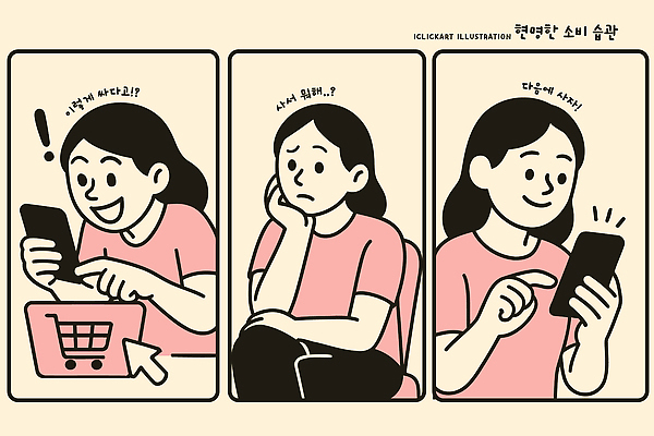 라이프스타일 일러스트 일상 스마트폰 쇼핑 짜증 선택 어플리케이션 고객 알림 고민 결제 온라인쇼핑 소셜미디어 흥미 국내일러스트 AI파일 감정 컨셉 라이프 생활 핸드폰 스마트기기 온라인 파일형식 벡터