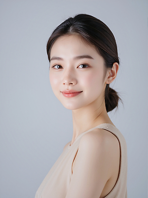 JPG 편집이미지 여자 포즈 자연 표정 미소 사람 머리 카메라 매력적 뷰티풀 의료성형뷰티 편집실사 AI인물포토 AI콘텐츠 컨셉 신체부위 전자제품 CG 생태계 파일형식 AI포토