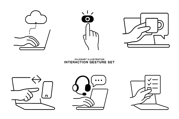 손 디자인 인터넷 일러스트 기술 대화 손짓 스마트폰 컴퓨터 디지털 스크린 자료 기계 작업 어플리케이션 확인 클릭 소통 사용자 상호작용 국내일러스트 AI파일 컨셉 모션 말하기 신체부위 전자제품 핸드폰 스마트기기 파일형식 벡터