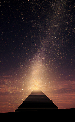 JPG 편집이미지 길 여행 자연 하늘 풍경 평화 우주 황혼 체험 신비 피라미드 별빛 뷰티풀 이미지편집 AI컴퓨터그래픽 AI콘텐츠 건축물 별 컨셉 빛 일몰 생태계 랜드마크 파일형식