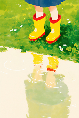 JPG 행복 어린이 신발 일러스트 자연 놀이 풍경 물 여름 반사 귀여움 환경 탐험 연못 시세 국내일러스트 AI일러스트 AI콘텐츠 자연요소 계절 감정 컨셉 사람 금융 생태계 파일형식