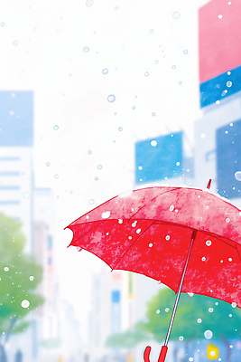 JPG 도로 컬러 일러스트 우산 자연 아침 거리 풍경 건물 일상 빨간색 걷기 촉촉함 물방울 도심 모던 흐림 국내일러스트 AI일러스트 AI콘텐츠 주간 건축물 길 교통시설 모션 날씨 라이프 젖음 도시 생태계 파일형식