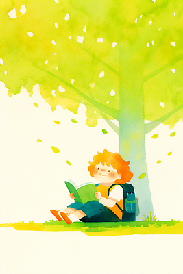 JPG 나무 행복 여유 어린이 일러스트 학교 상상 자연 날씨 앉기 소년 책 초록색 여름 친구 평화 읽기 외출 그림 국내일러스트 AI일러스트 AI콘텐츠 식물 계절 교육 남자 감정 컬러 컨셉 관계 모션 사람 생태계 파일형식