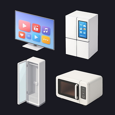 PSD 편집이미지 디자인 주방용품 요리 생활 인테리어 3D 주방 텔레비전 기계 가전제품 과학기술 전자레인지 냉장고 편리함 엘리먼트 편집3D 생활용품 컨셉 기술 전자제품 레인지 디지털합성 파일형식