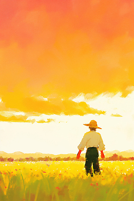 JPG 실루엣 컬러 농업 일러스트 자연 하늘 풍경 초원 평화 노을 고요 일몰 자유 작업 농부 저녁 뷰티풀 한가함 국내일러스트 AI일러스트 AI콘텐츠 자연요소 직업 산업 컨셉 촬영기법 야간 생태계 파일형식