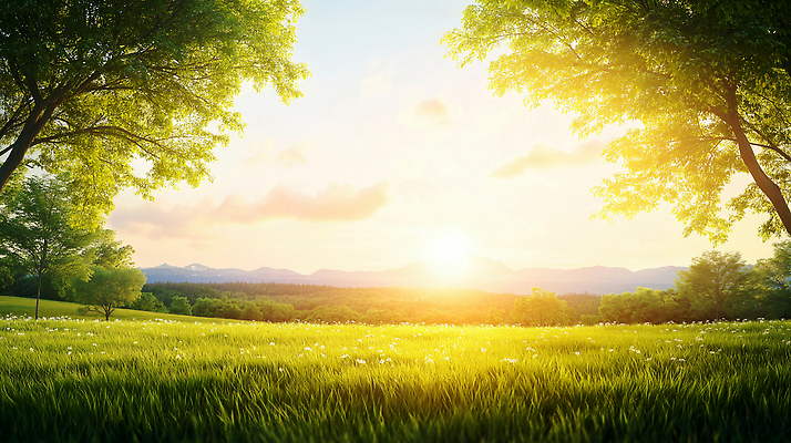 JPG 나무 구름 편집이미지 자연 하늘 바람 산 풍경 잔디 초원 여름 빛 햇빛 평화 소리 고요 일몰 저녁 뷰티풀 편집실사 AI포토 AI콘텐츠 자연요소 식물 계절 컨셉 날씨 태양 노을 야간 CG 생태계 파일형식