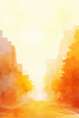 JPG 나무 시선 일러스트 자연 하늘 아침 조명 거리 따뜻함 거리풍경 풍경 여름 햇빛 일출 도시 분위기 시원함 부드러움 뷰티풀 색채 국내일러스트 AI일러스트 AI콘텐츠 주간 식물 계절 컨셉 태양 노을 감각 생태계 파일형식