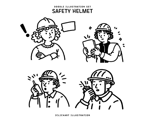 일러스트 회의 커뮤니케이션 협력 건강 안전 사람 건설현장 도구 직장인 헬멧 안전장비 위험 안전교육 사고예방 책임감 국내일러스트 AI파일 직업 교육 컨셉 비즈니스 건설업 장비 보호장비 예방 파일형식 벡터