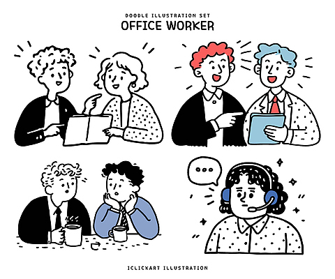 커피 일러스트 비즈니스 회의 협력 아이디어 대화 일상 그래픽 사무실 업무 직장인 계획 집중 프레젠테이션 동료 상담 문제해결 국내일러스트 AI파일 직업 음료 컨셉 관계 말하기 라이프 작업 파일형식 벡터