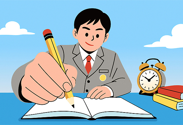 구름 학생 교육 시계 백그라운드 의자 일러스트 교실 하늘 책 학습 연필 공책 자료 수능 교양 기록 시간 오픈 집중 연습 책상 수험생 국내일러스트 AI파일 자연요소 가구 컨셉 학교 고등학생 문구용품 학용품 필기구 시험 파일형식 벡터