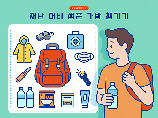 옷 음료 음식 가방 일러스트 마스크 안전 물 약 도구 응급 긴급 손전등 상품 자연재해 준비 생존 국내일러스트 AI파일 자연요소 잡화 의학 조명 재해 파일형식 벡터