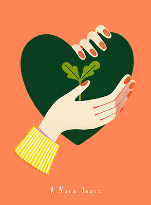 PSD 식물 손 감정 상징 일러스트 자연 생명 따뜻함 사랑 미술 그래픽 하트 마음 보호 연결 소중 친환경 감성 창의성 국내일러스트 모양 컨셉 문화예술 신체부위 환경 생태계 파일형식