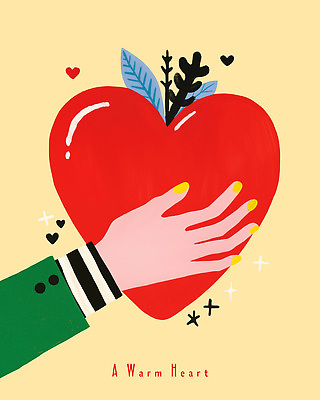 PSD 손 디자인 감정 예술 상징 일러스트 나뭇잎 따뜻함 사랑 빨간색 하트 표현 그림 감성 소통 뷰티풀 창의성 국내일러스트 모양 컬러 컨셉 잎 신체부위 파일형식