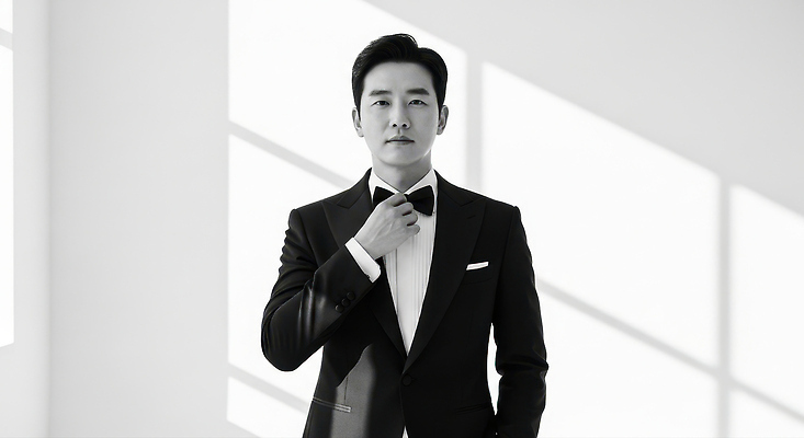 JPG 편집이미지 패션 남자 포즈 넥타이 흑백 사람 검은색 회색 고급 우아함 의료성형뷰티 스타일 편집실사 AI인물포토 AI콘텐츠 잡화 컬러 컨셉 촬영기법 CG 파일형식 AI포토