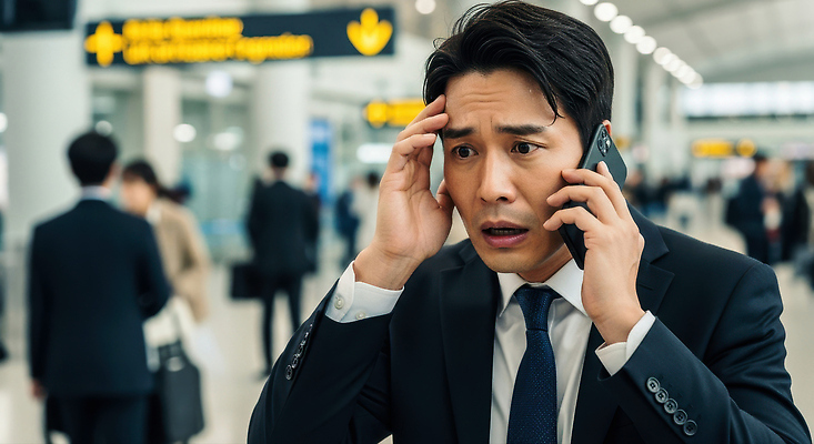 JPG 편집이미지 남자 여행 이동 회의 비행기 표정 여러명 대기 공항 통화 긴장 소통 혼란 의료성형뷰티 편집실사 AI인물포토 AI콘텐츠 감정 다수 컨셉 비즈니스 항공교통 교통시설 모션 대중교통 사람 CG 파일형식 AI포토