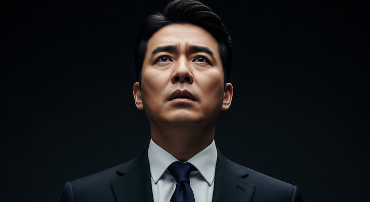 JPG 편집이미지 남자 감정 하늘 직장 표정 전문직 집중 고민 순간 심각 의료성형뷰티 편집실사 AI인물포토 AI콘텐츠 직업 컨셉 회사 사람 CG 파일형식 AI포토