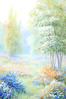 JPG 나무 식물 꽃 컬러 일러스트 자연 바람 휴식 풍경 여름 햇빛 평화 환경 봄 산책 들꽃 숲 화사함 뷰티풀 국내일러스트 AI일러스트 AI콘텐츠 자연요소 계절 컨셉 날씨 태양 생태계 파일형식