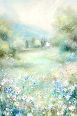 JPG 나무 식물 꽃 컬러 일러스트 자연 하늘 생명 풍경 초원 여름 햇빛 평화 정원 고요 농촌 만개 뷰티풀 풍경화 국내일러스트 AI일러스트 AI콘텐츠 계절 컨셉 태양 시골 그림 생태계 파일형식