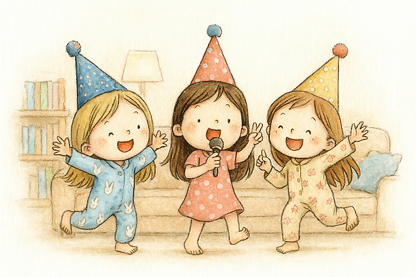 JPG 행복 어린이 연주 일러스트 노래 가정 놀이 실내 웃음 친구 소파 파티 축하 춤 아기 시간 즐거움 그림 퍼포먼스 국내일러스트 AI일러스트 AI콘텐츠 감정 음악 컨셉 의자 관계 문화예술 표정 사람 이벤트 내부 파일형식