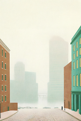 JPG 건축 예술 일러스트 아침 거리 풍경 건물 일상 고요 안개 도시 신비 청록색 대도시 흐림 대칭 풍경화 국내일러스트 AI일러스트 AI콘텐츠 주간 건축물 컬러 컨셉 날씨 라이프 그림 파일형식